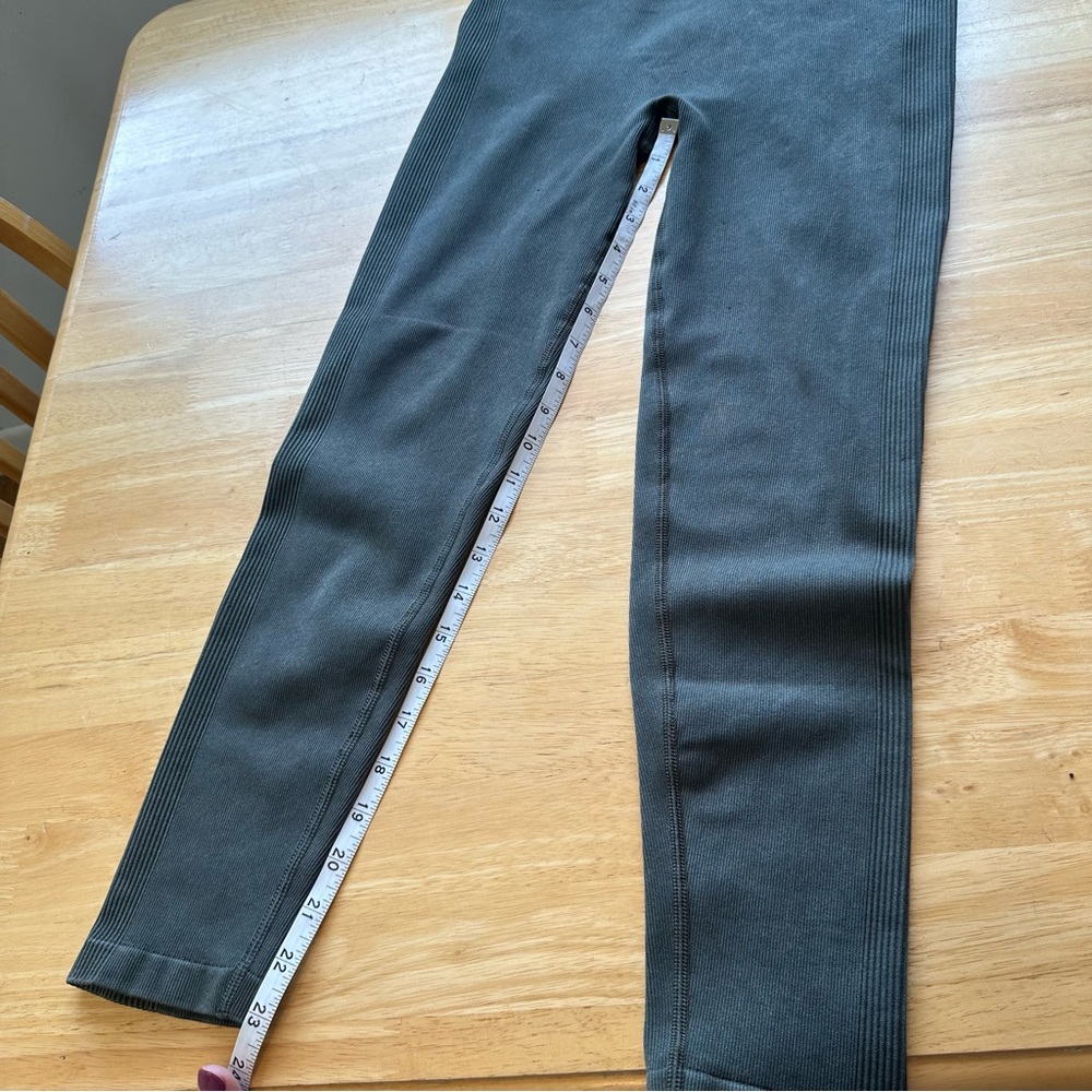 SPANX Compression Legging Size XL Gray / Green Seamless Yoga Slimming Pant - Picture 6 of 8